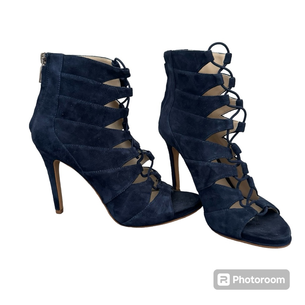 Kenneth Cole Navy Blue Suede High Heels